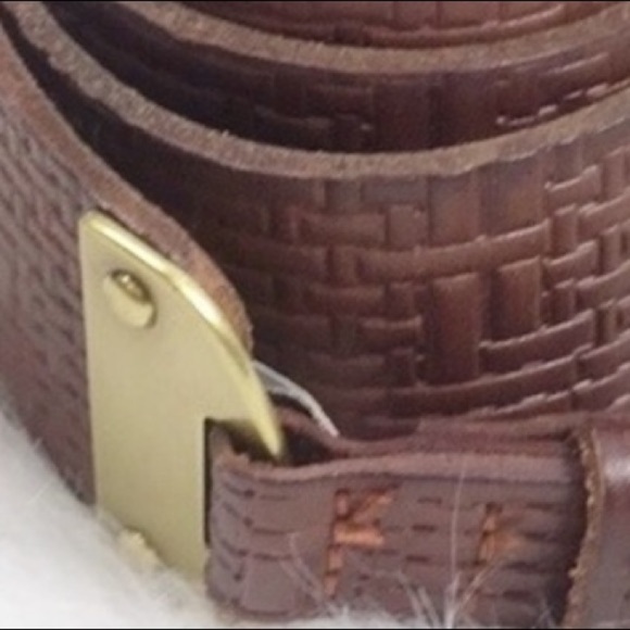 Fossil tooled weave leather belt size s/m - Picture 7 of 7